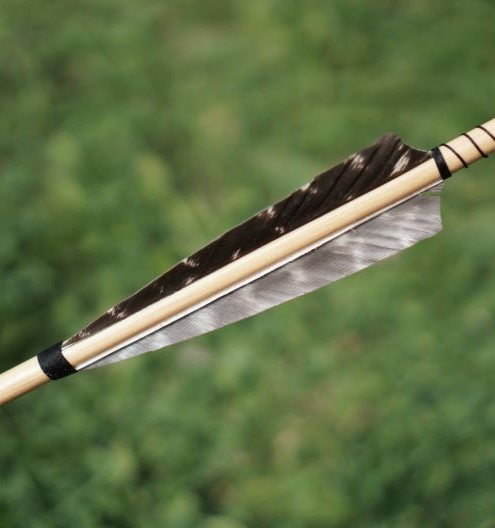 Wooden arrow symnbol for focused mission